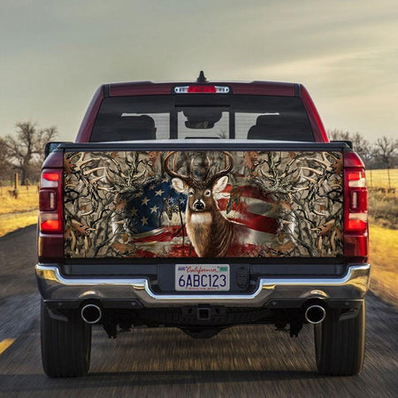 Deer American truck Tailgate Decal Sticker Wrap Tailgate Wrap Decals For Trucks