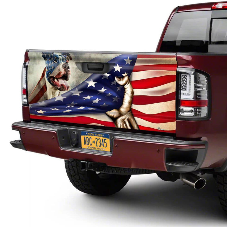 Pit Bull American truck Tailgate Decal Sticker Wrap Tailgate Wrap Decals For Trucks