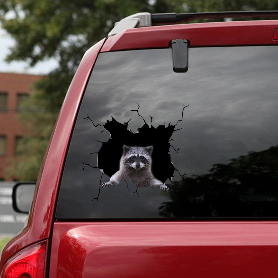Mechanic Raccoon Sticker Funny Raccoon Decal Sticker Car Super Cute | Camellia Print
