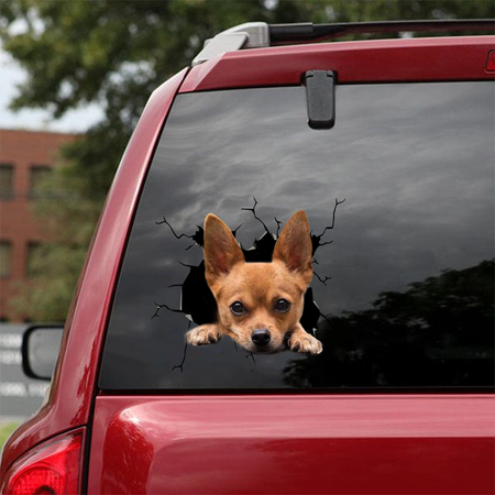 Funny Chihuahua Head Decal Funny Vinyl Car Decals Waterproof Sticker Paper Mother Of The Bride Gifts