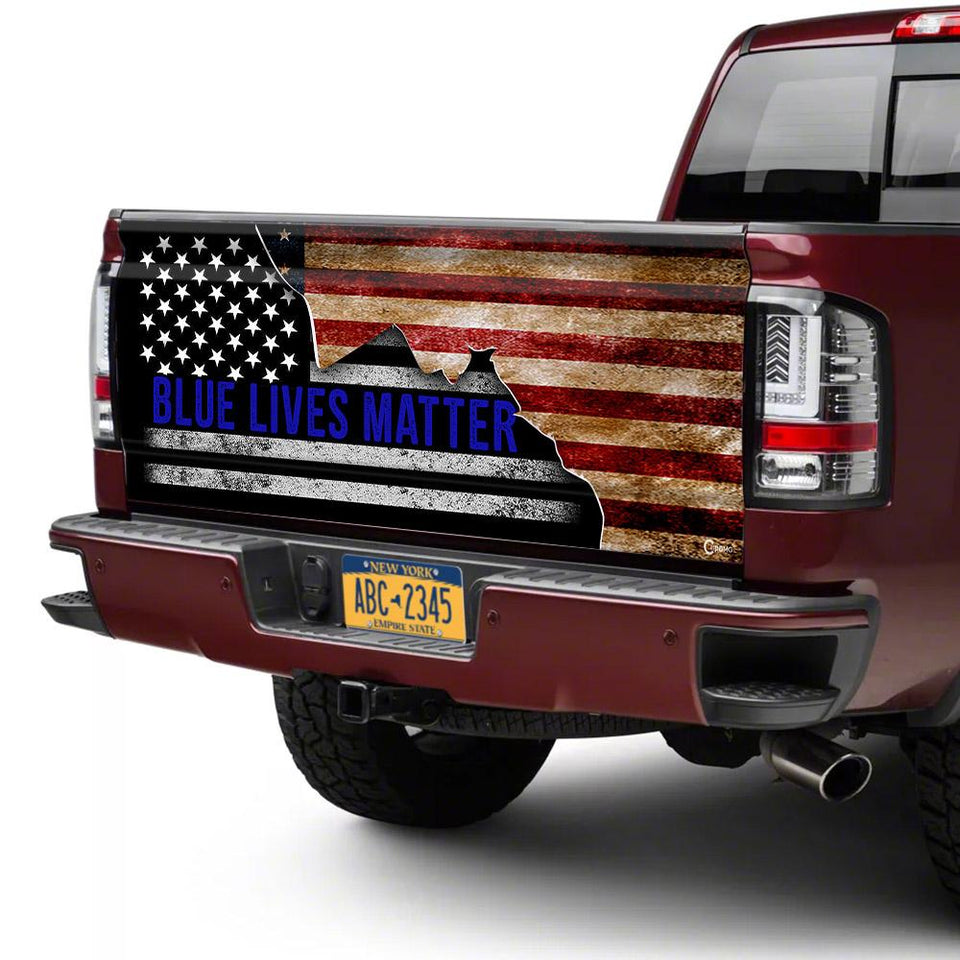 Blue Lives Matttruck Tailgate Decal Sticker Wrap Tailgate Wrap Decals For Trucks