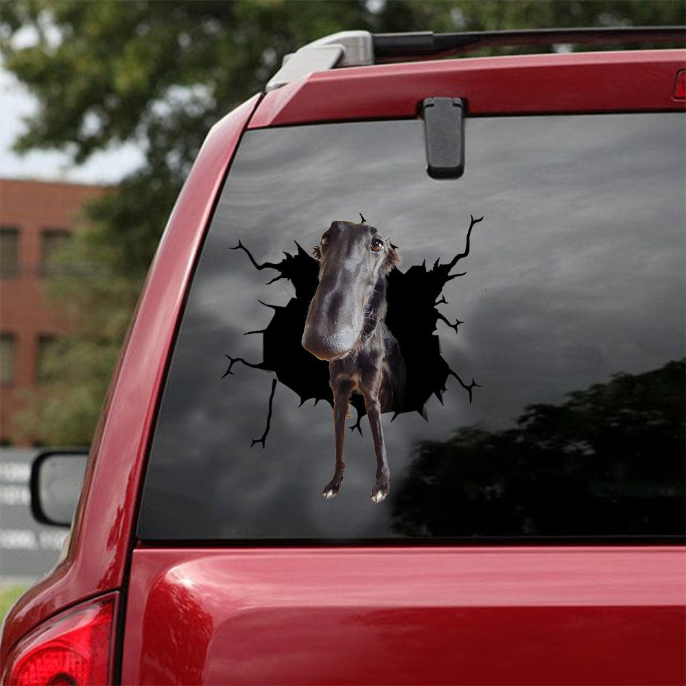 [ld1430-snf-lad]-borzois-crack-car-sticker-dogs-lover