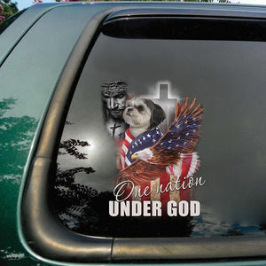 [ld1709-snf-lad]-dog-america-car-sticker-america-lovers