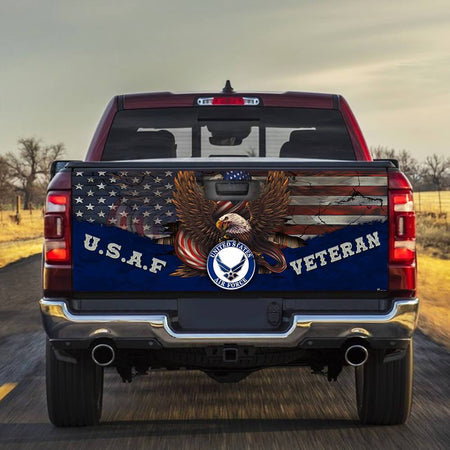 U.s Air Force Veterans truck Tailgate Decal Sticker Wrap Tailgate Wrap Decals For Trucks