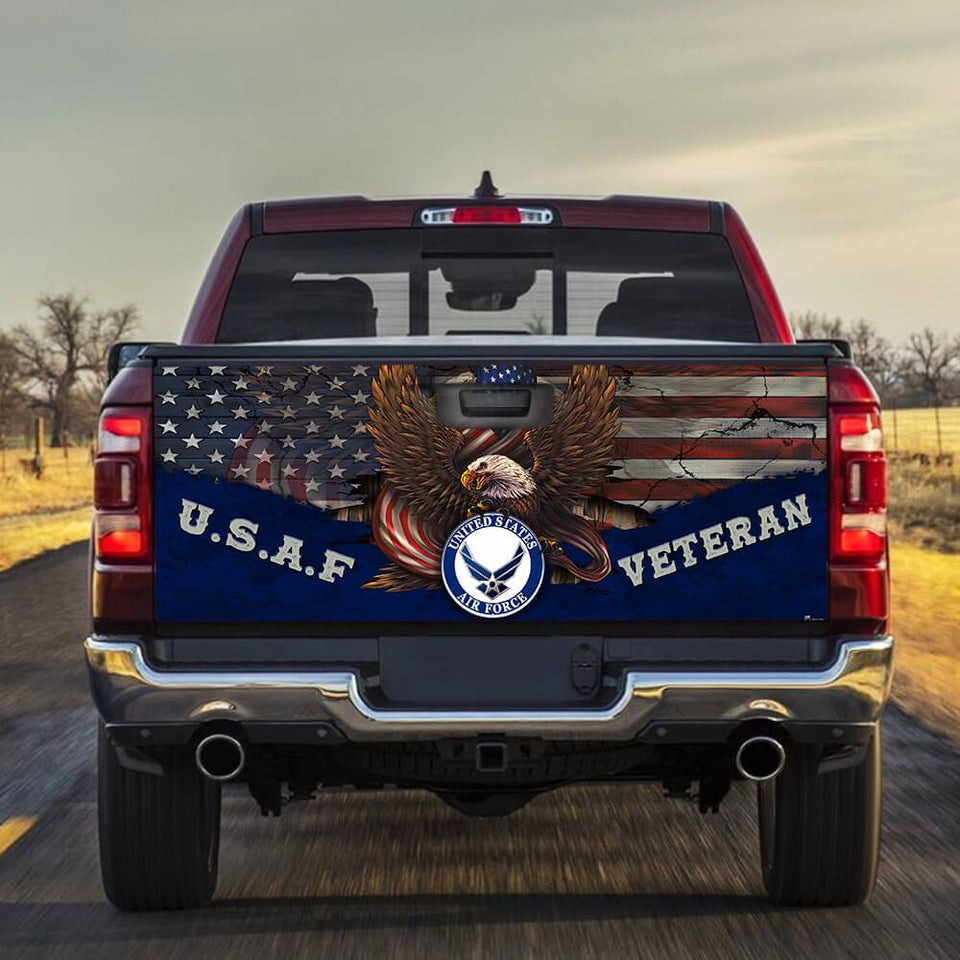 U.s Air Force Veterans truck Tailgate Decal Sticker Wrap Tailgate Wrap Decals For Trucks