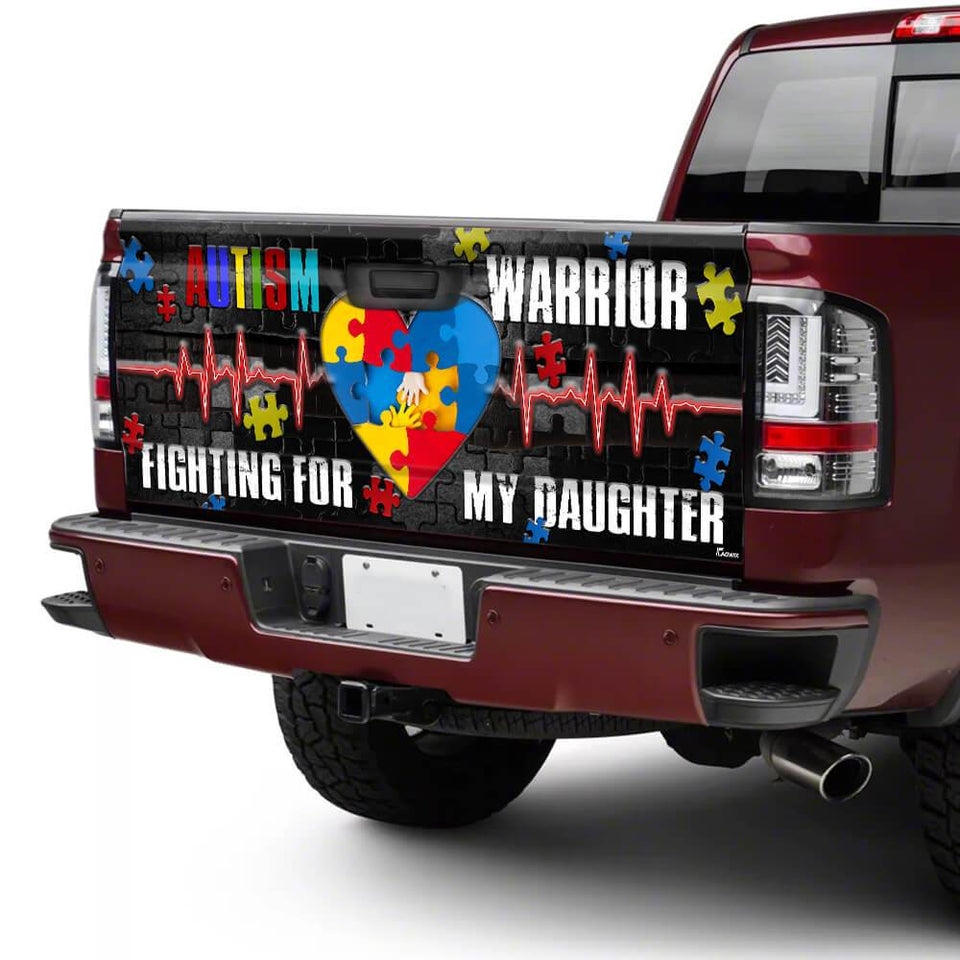 A Heart Of Autism Warrico truck Tailgate Decal Sticker Wrap Tailgate Wrap Decals For Trucks