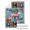  Peace On Earth Hippie Christmas Xmas Ultra Soft Cozy Plush Fleece Blanket