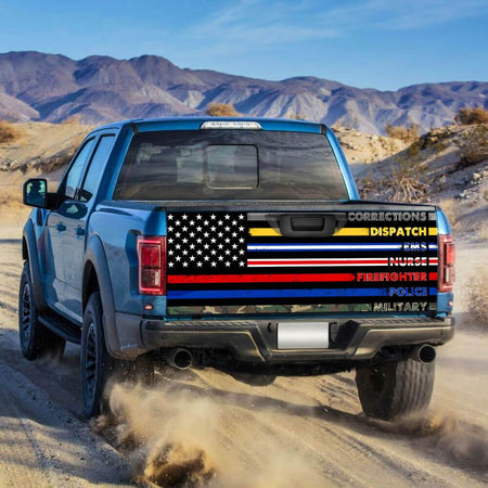 Correction Dispatch Ems Nurse Firefighter Police Militatruck Tailgate Decal Sticker Wrap Tailgate Wrap Decals For Trucks