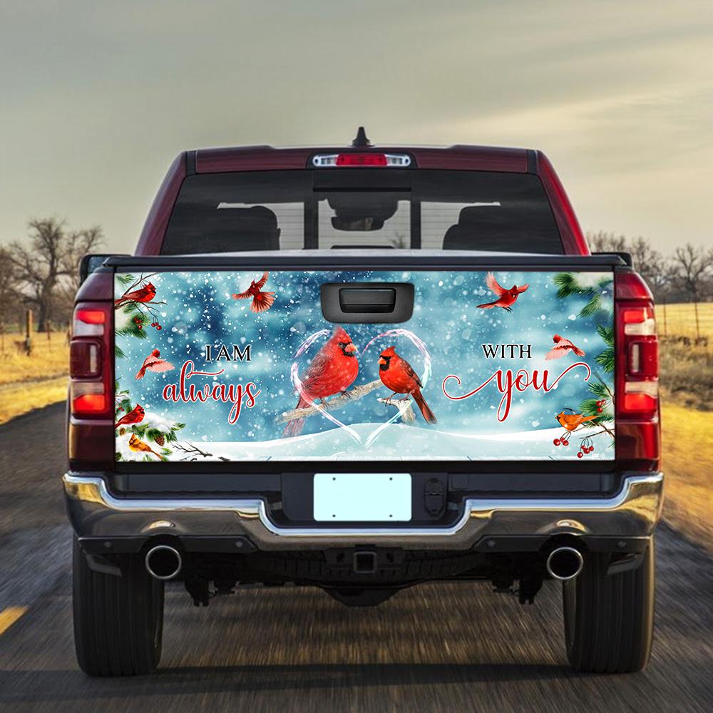 I Am Always With You Red Birtruck Tailgate Decal Sticker Wrap Tailgate Wrap Decals For Trucks