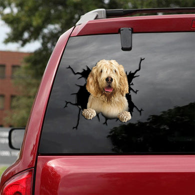 [th0548-snf-tpa]-otterhound-crack-car-sticker-dogs-lover