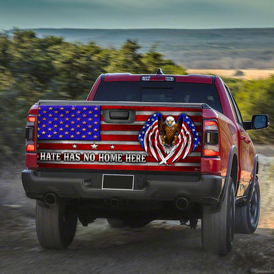 Hate Has No Home Here truck Tailgate Decal Sticker Wrap Tailgate Wrap Decals For Trucks