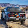 A Heart Of Autism Warrico truck Tailgate Decal Sticker Wrap Tailgate Wrap Decals For Trucks