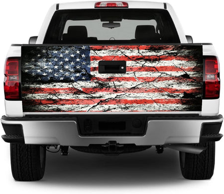American Flag Distressed Vinyl Graphic Truck Tailgate Wrap American Flag Tailgate Decal Funny Stickers And Decals For Trucks
