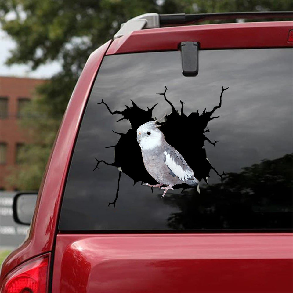 [bv0051-snf-tnt]-parrot-crack-car-sticker-parrot-lover