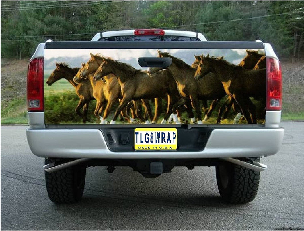 Horse Horses Vinyl Graphic Truck Tailgate Wrap American Flag Funny Black Flag Stickers For Vehicles