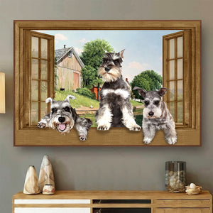 [ld0600-snf-lad]-schnauzer-poster-dogs-lover