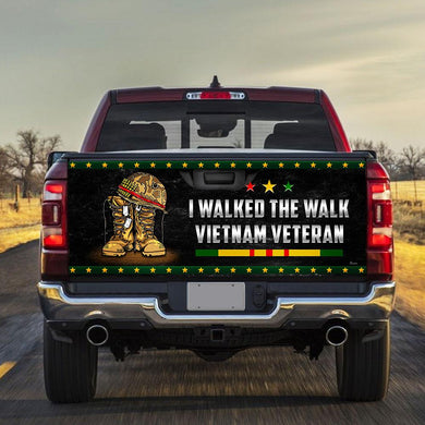 Vietnam Veterans truck Tailgate Decal Sticker Wrap Veteran Day Veteran Gifts Veteran Decoration Idea I Walked The Walk Tailgate Wrap Decals For Trucks