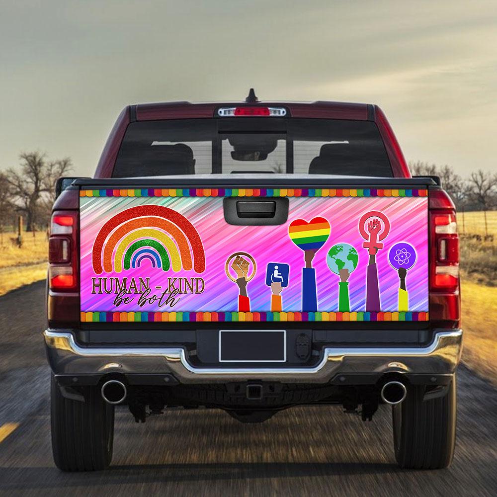 Lgbt Prico truck Tailgate Decal Sticker Wrap Human Kind Be Both Tailgate Wrap Decals For Trucks