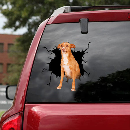 [ld1019-snf-lad]-podenco-crack-car-sticker-dogs-lover