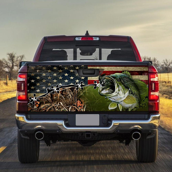 Bass Fishitruck Tailgate Decal Sticker Wrap Tailgate Wrap Decals For Trucks