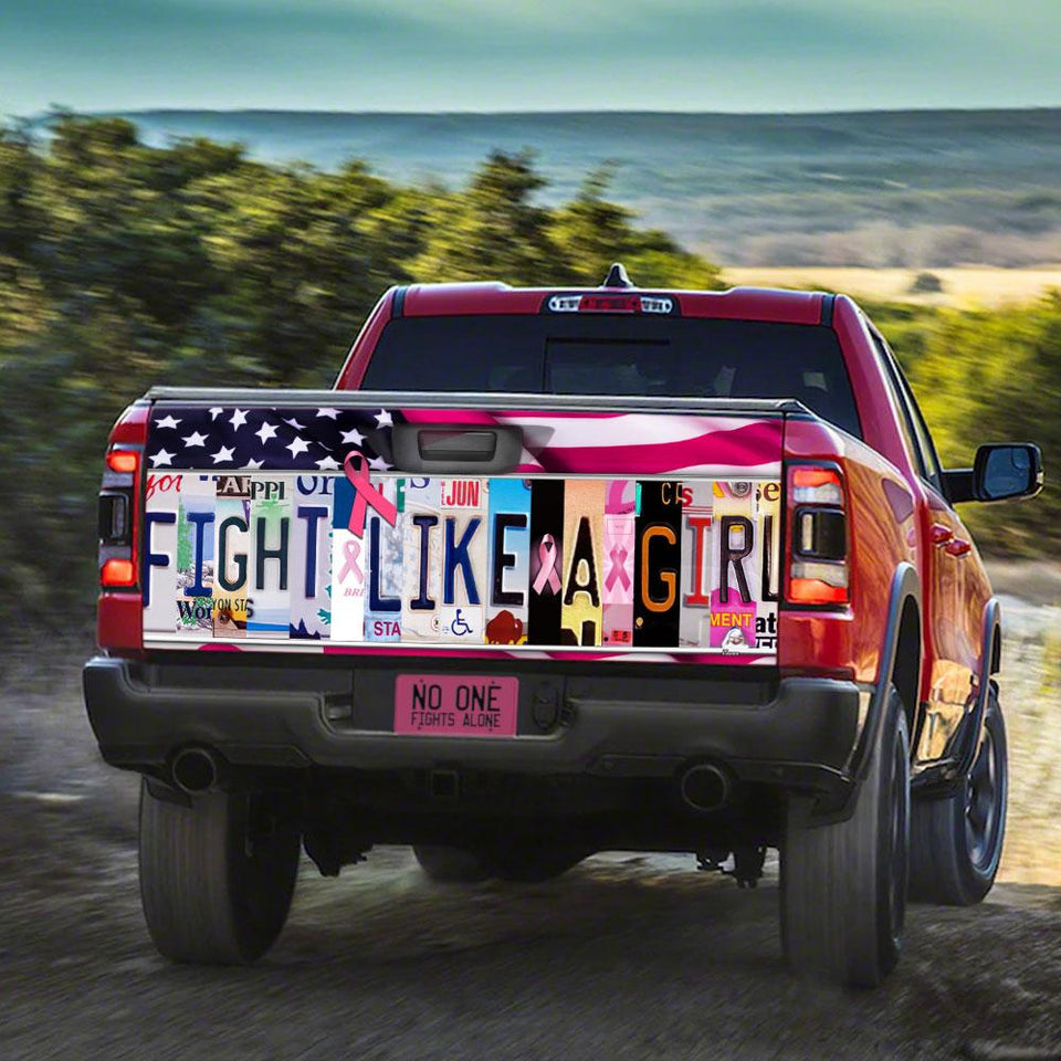 Breast Cancer Awareness truck Tailgate Decal Sticker Wrap Tailgate Wrap Decals For Trucks
