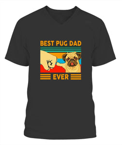 Best Pug Dad Ever D1016 - V-Neck - Unisex