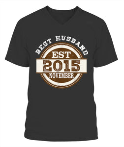 Best Husband Est 2015 November Wedding Anniversary Gift Tee Shirt