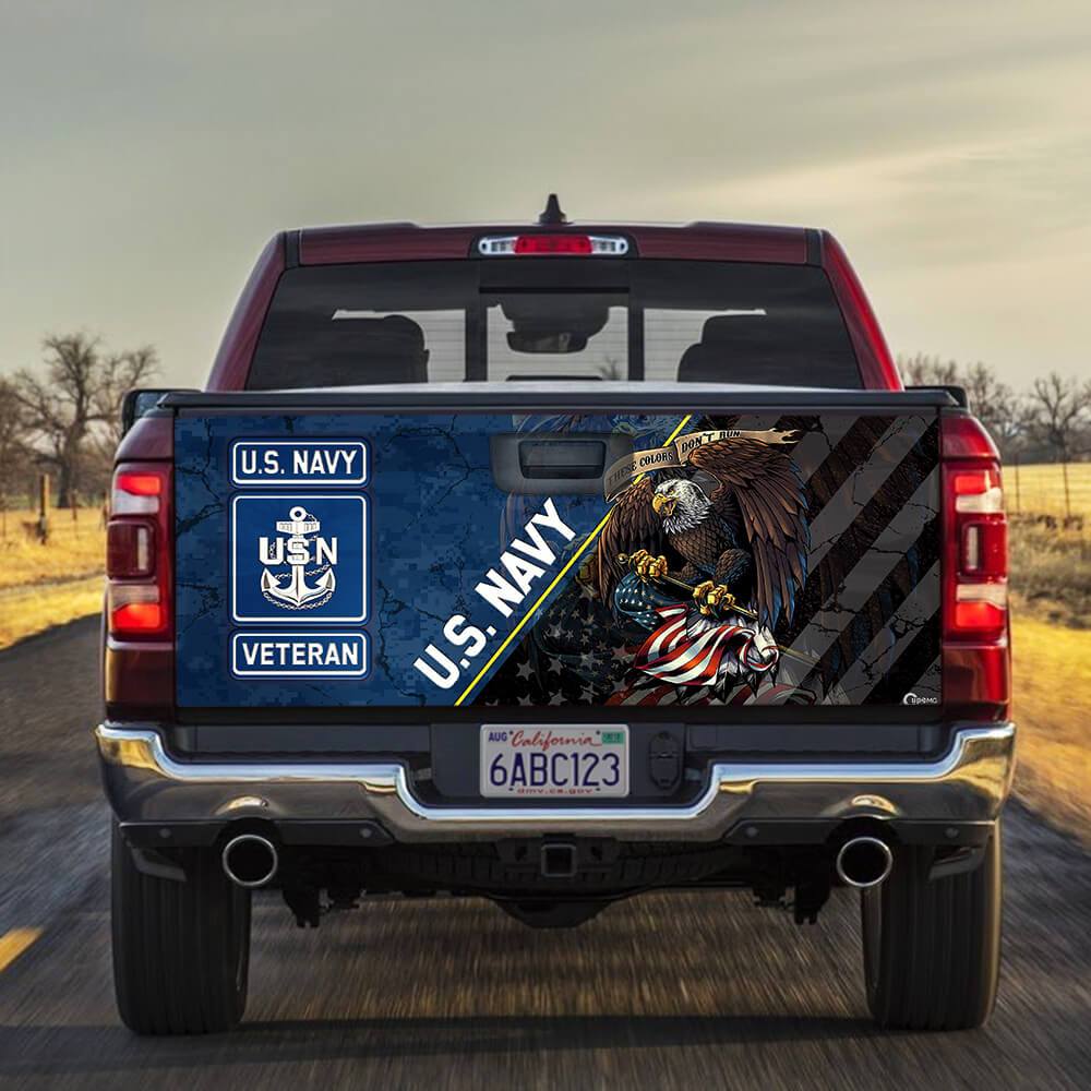United States Navy Veterans truck Tailgate Decal Sticker Wrap Tailgate Wrap Decals For Trucks