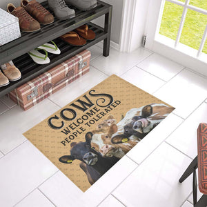 Cows Welcome People Tolerated Doormat