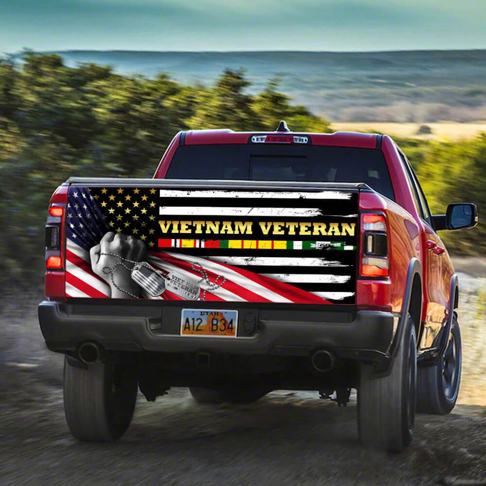 United States Vietnam Veterans truck Tailgate Decal Sticker Wrap Tailgate Wrap Decals For Trucks