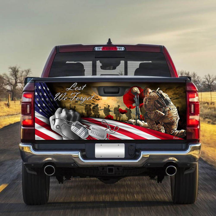 U.s. Veteran Remembrance Day truck Tailgate Decal Sticker Wrap Tailgate Wrap Decals For Trucks