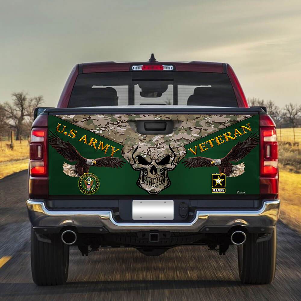 United States Army Veterans truck Tailgate Decal Sticker Wrap Tailgate Wrap Decals For Trucks