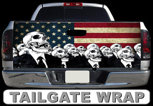 American Flag Skull Vinyl Graphic Tailgate Wrap For Trucks American Flag Vinyl Gorgeous Off Road Decals For Trucks