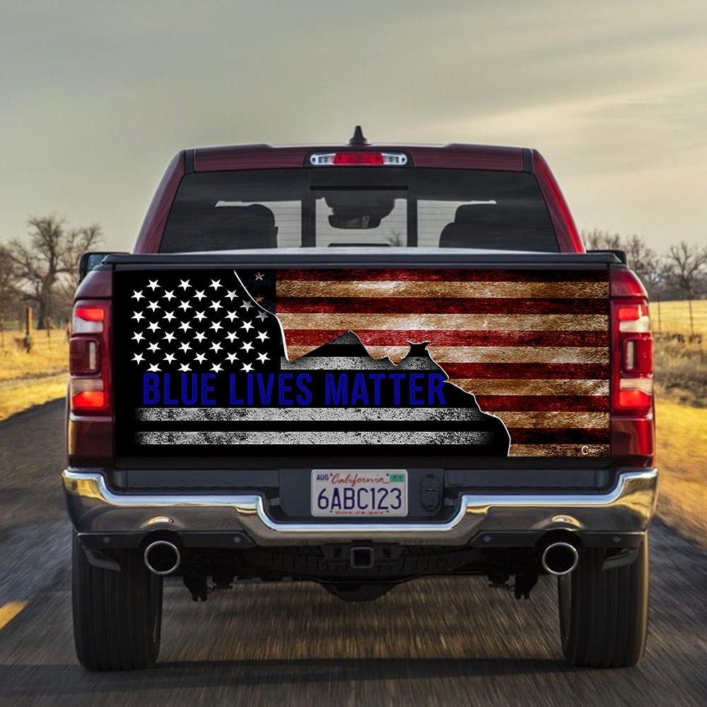 Blue Lives Matttruck Tailgate Decal Sticker Wrap Tailgate Wrap Decals For Trucks
