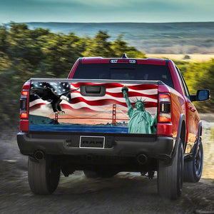 American truck Tailgate Decal Sticker Wrap The Land Of The Free Tailgate Wrap Decals For Trucks