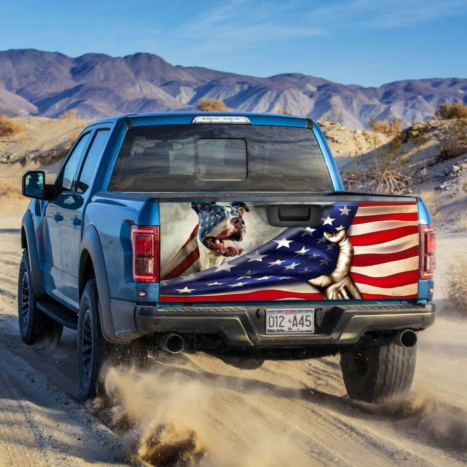 Pit Bull American truck Tailgate Decal Sticker Wrap Tailgate Wrap Decals For Trucks