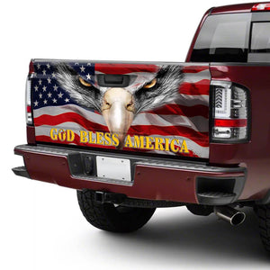 God Bless America Eagle Patriotic truck Tailgate Decal Sticker Wrap Tailgate Wrap Decals For Trucks