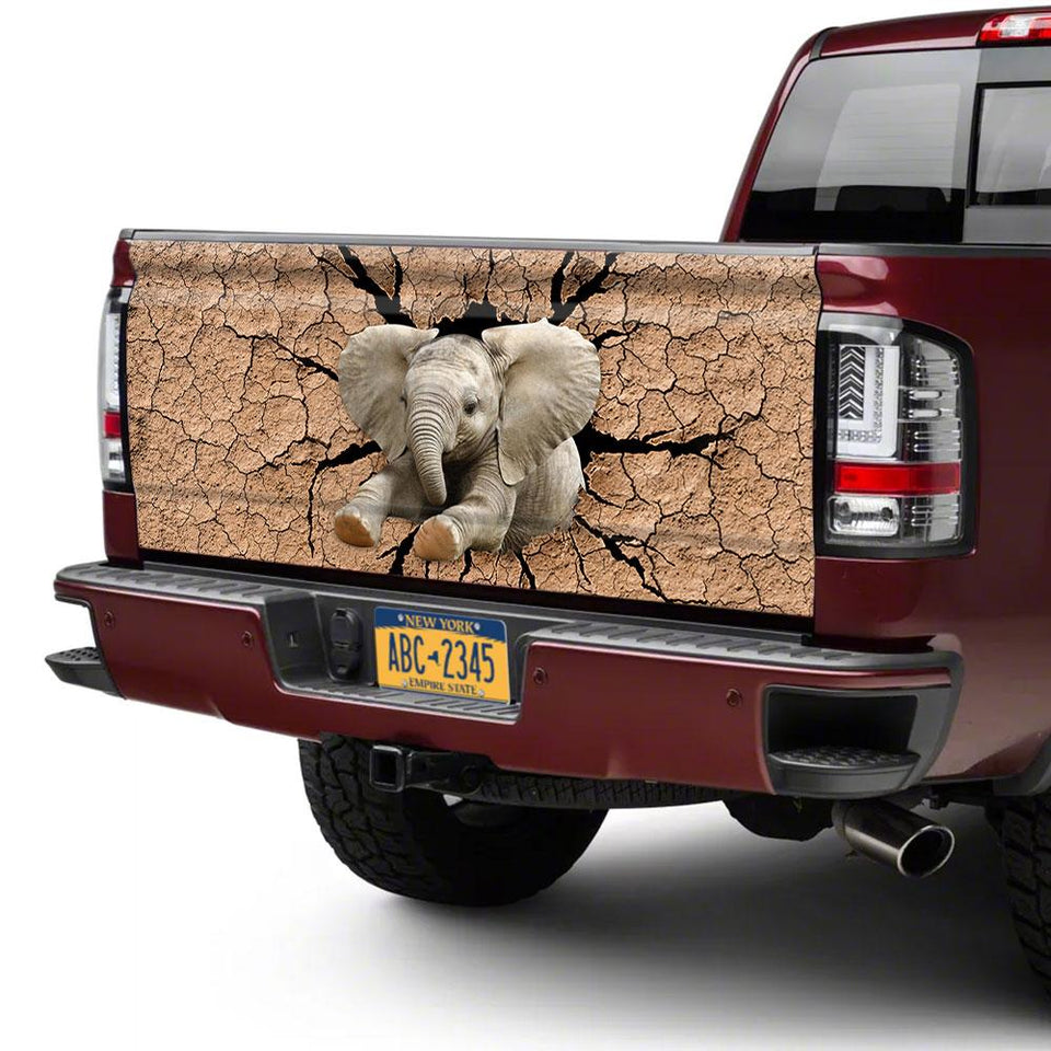 Elephant Art truck Tailgate Decal Sticker Wrap Tailgate Wrap Decals For Trucks