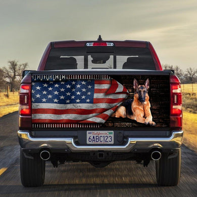 German Shepherd American truck Tailgate Decal Sticker Wrap Tailgate Wrap Decals For Trucks