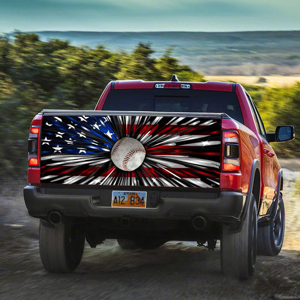 Baseball American truck Tailgate Decal Sticker Wrap Tailgate Wrap Decals For Trucks