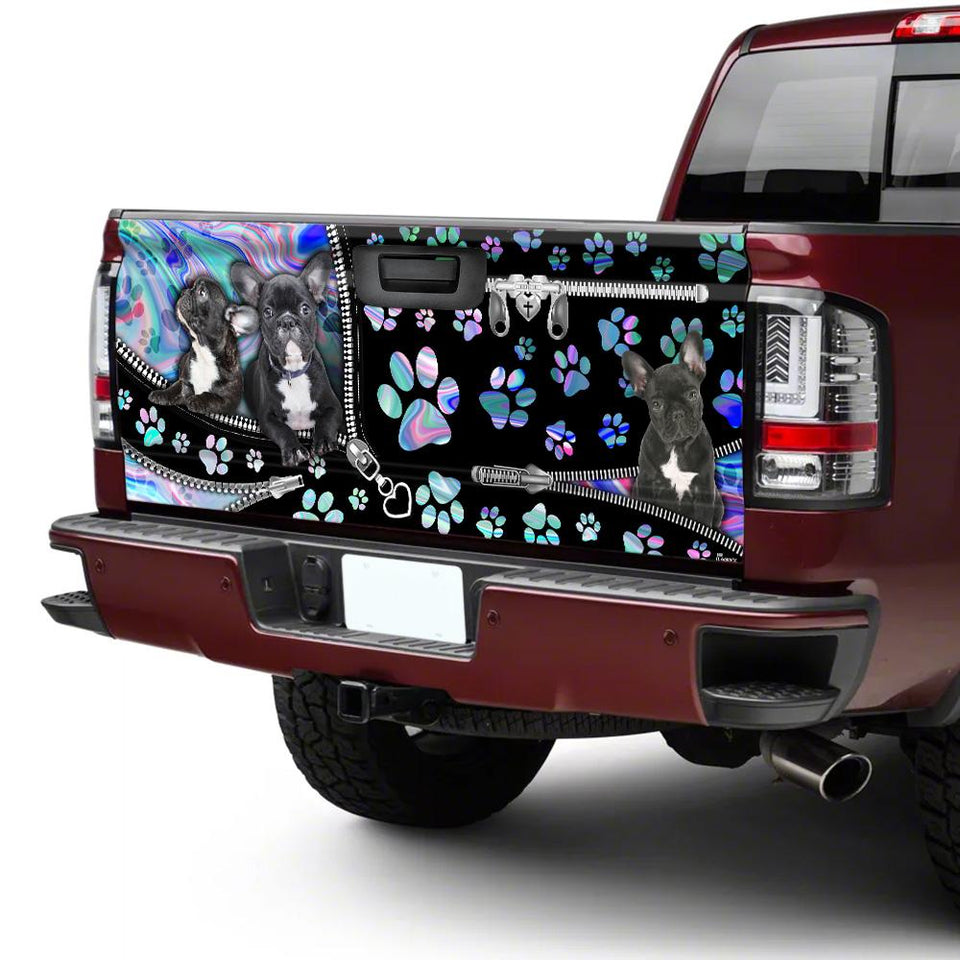 French Bullday truck Tailgate Decal Sticker Wrap Tailgate Wrap Decals For Trucks