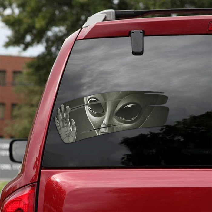 [sk0088-snf-tpa] Alien Car Sticker Lover - Camellia Print