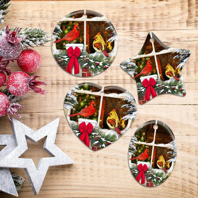 All Hearts Come Home For Christmas Cardinal Ceramic Ornament Christmas Home Decor