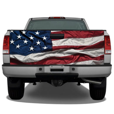 American Flag Waving Tailgate Wrap Sticker Tailgate Wrap Decals For Trucks