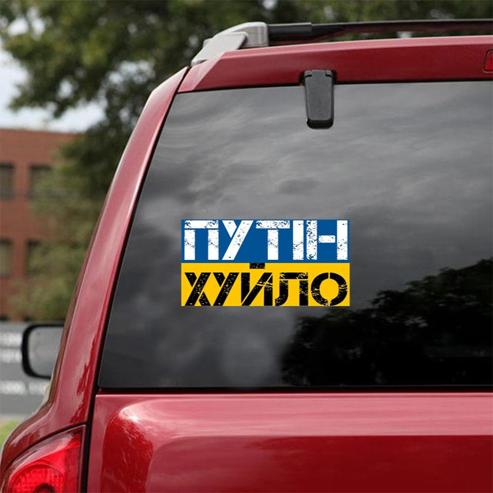 Aniti Putin Support Ukraine Car Vinyl Decal Sticker
