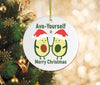 Avocado Merry Christmas Ornament