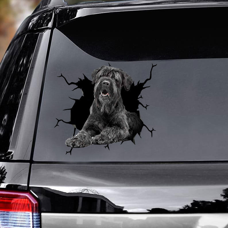 [bh0300-snf-lad]-russian-terrier-crack-car-sticker-dogs-lover
