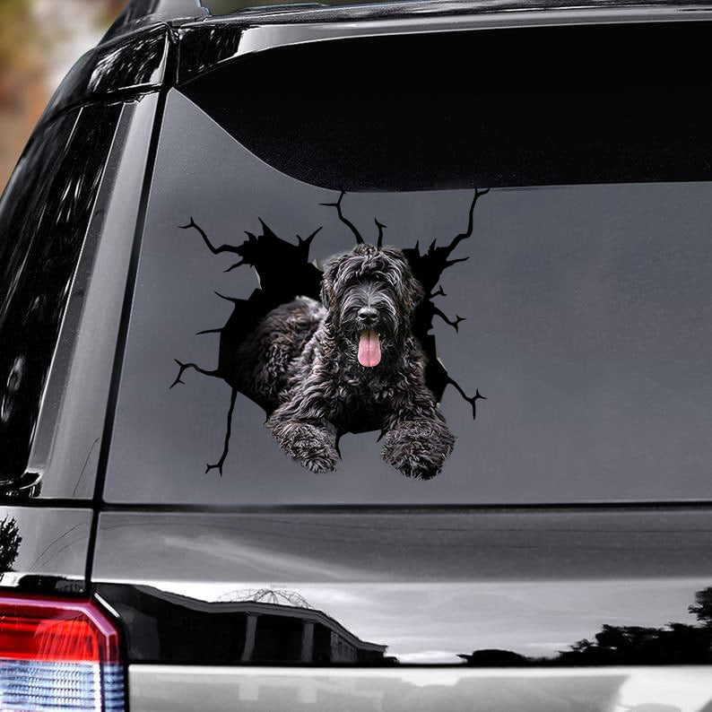 [bh0304-snf-lad]-russian-terrier-crack-car-sticker-dogs-lover