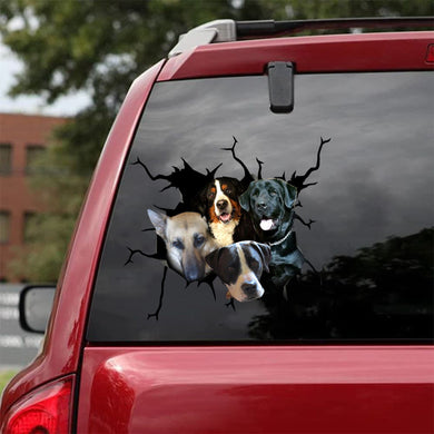 [bh0323-snf-ptd]-my-dog-crack-car-sticker-dogs-lover