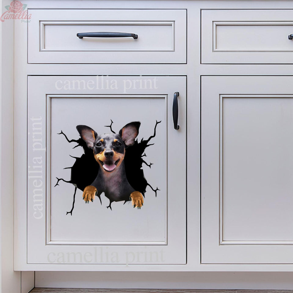 Miniature Pinscher Crack Stickers Custom You Cute Clear Sticker Paper Christmas Ideas